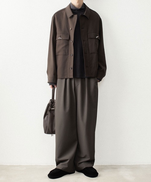 ATTACHMENT(アタッチメント)の「【 LIMITED 】2ウェイストレッチクロス 1タック トラウザーズ / PE 2WAY STRETCH CLOTH 1TUCK TROUSERS(スラックス・メンズ・ブラック/ダークグレー・1/2/4/3)」の12枚目の写真