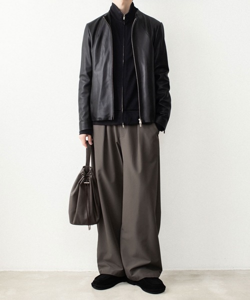 ATTACHMENT(アタッチメント)の「【 LIMITED 】2ウェイストレッチクロス 1タック トラウザーズ / PE 2WAY STRETCH CLOTH 1TUCK TROUSERS(スラックス・メンズ・ブラック/ダークグレー・1/2/4/3)」の11枚目の写真
