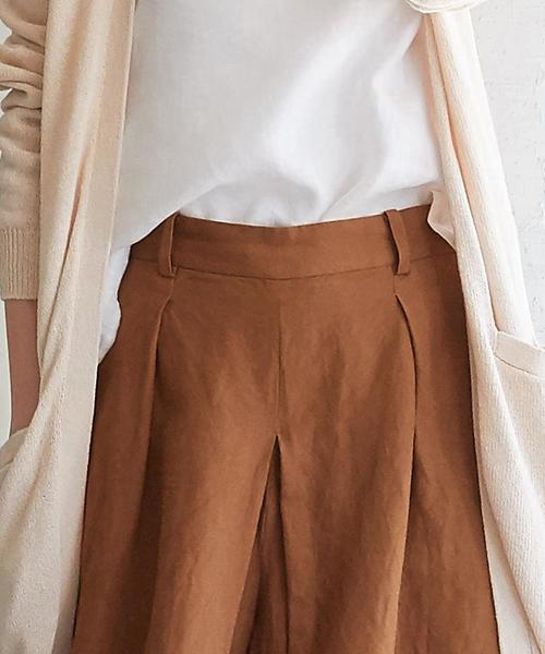 green label relaxing（グリーンレーベルリラクシング）の「CF R/Asa ボリュームタック パンツ（その他パンツ・レディース・ブラウン/ベージュ/ネイビー・36/38）」の14枚目の写真