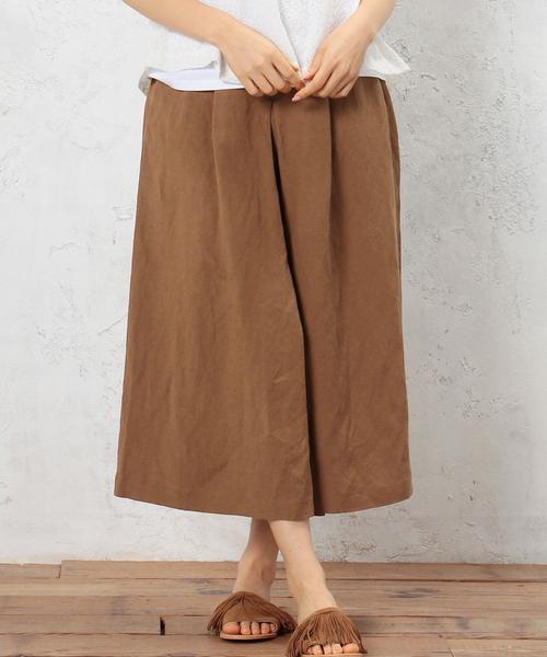 green label relaxing（グリーンレーベルリラクシング）の「CF R/Asa ボリュームタック パンツ（その他パンツ・レディース・ブラウン/ベージュ/ネイビー・36/38）」の15枚目の写真