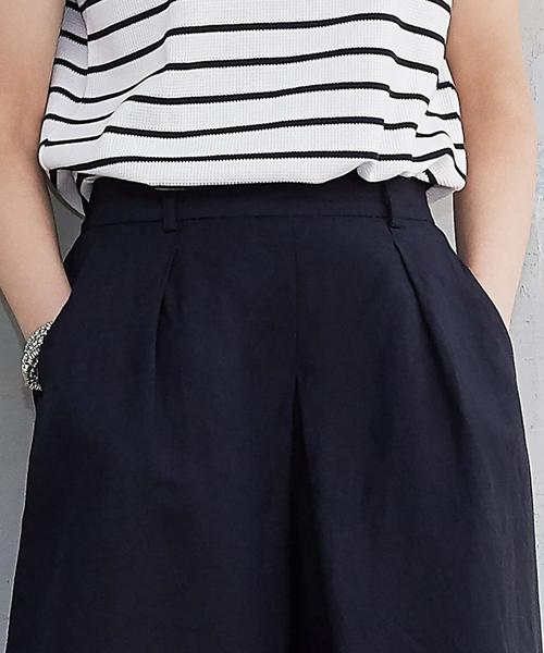 green label relaxing（グリーンレーベルリラクシング）の「CF R/Asa ボリュームタック パンツ（その他パンツ・レディース・ブラウン/ベージュ/ネイビー・36/38）」の10枚目の写真