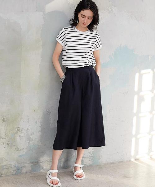 green label relaxing（グリーンレーベルリラクシング）の「CF R/Asa ボリュームタック パンツ（その他パンツ・レディース・ブラウン/ベージュ/ネイビー・36/38）」の11枚目の写真