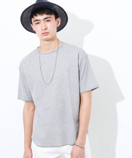 STUDIOUS(ステュディオス)の「コンパクトワッフルラウンドT (Tシャツ/カットソー・メンズ・ホワイト/グレー・3/2/1)」の2枚目の写真