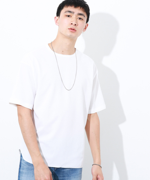 STUDIOUS(ステュディオス)の「コンパクトワッフルラウンドT (Tシャツ/カットソー・メンズ・ホワイト/グレー・3/2/1)」の1枚目の写真