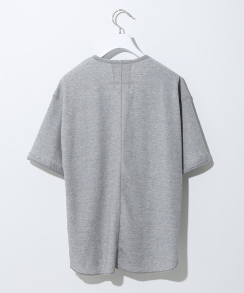 STUDIOUS(ステュディオス)の「コンパクトワッフルラウンドT (Tシャツ/カットソー・メンズ・ホワイト/グレー・3/2/1)」の7枚目の写真