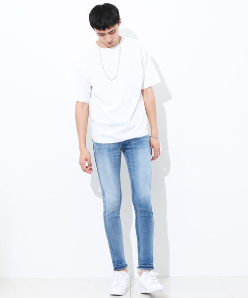 STUDIOUS(ステュディオス)の「コンパクトワッフルラウンドT (Tシャツ/カットソー・メンズ・ホワイト/グレー・3/2/1)」の16枚目の写真