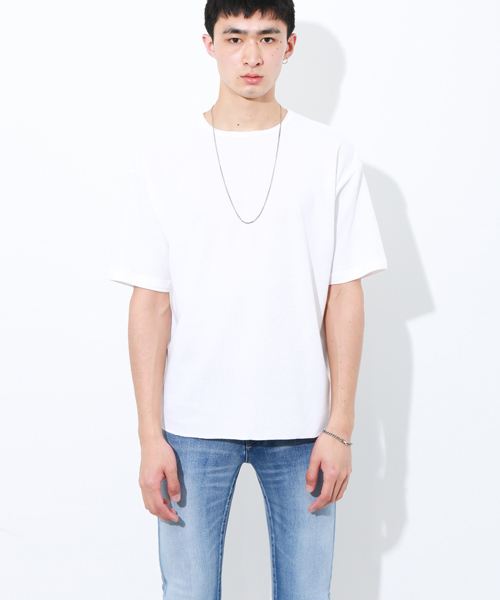 STUDIOUS(ステュディオス)の「コンパクトワッフルラウンドT (Tシャツ/カットソー・メンズ・ホワイト/グレー・3/2/1)」の12枚目の写真