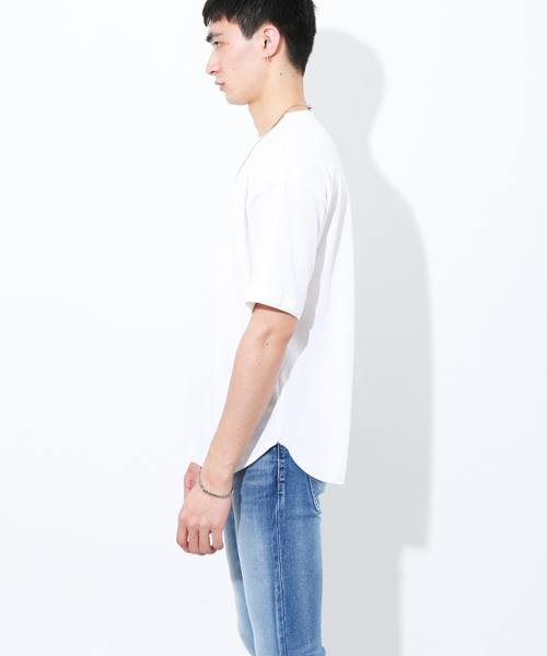 STUDIOUS(ステュディオス)の「コンパクトワッフルラウンドT (Tシャツ/カットソー・メンズ・ホワイト/グレー・3/2/1)」の11枚目の写真