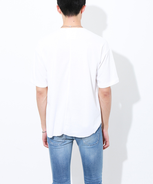 STUDIOUS(ステュディオス)の「コンパクトワッフルラウンドT (Tシャツ/カットソー・メンズ・ホワイト/グレー・3/2/1)」の10枚目の写真