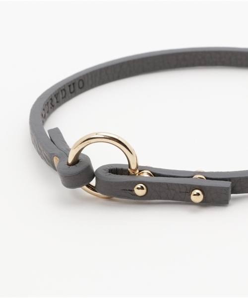 MERCURYDUO(マーキュリーデュオ)の「GOLDプレートレザーブレス(ブレスレット・レディース・ライトグレー/ネイビー/ベージュ/オフホワイト・FREE)」の5枚目の写真