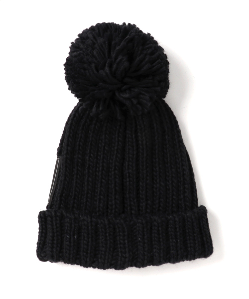 CHUBBYGANG(チャビーギャング)の「ポンポンニットキャップ(ニットキャップ/ビーニー・キッズ・ホワイト/ブラック・FREE)」の3枚目の写真