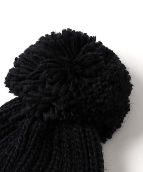 CHUBBYGANG(チャビーギャング)の「ポンポンニットキャップ(ニットキャップ/ビーニー・キッズ・ホワイト/ブラック・FREE)」の4枚目の写真