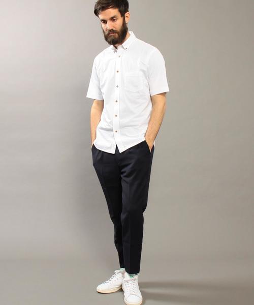 BEAUTY&YOUTH UNITED ARROWS（ビューティーアンドユースユナイテッドアローズ）の「BY COOLMAX シャンブレー ショートスリーブ シャツ ◆（シャツ/ブラウス・メンズ・ホワイト/ネイビー/ライトブルー/ロイヤルブルー/ライム・MEDIUM/X-SMALL/LARGE/SMALL/X-LARGE）」の8枚目の写真