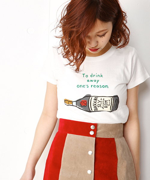 SLY（スライ）の「NAIJEL GRAPH RUM CROPPED T/SH（Tシャツ/カットソー・レディース・レッド/ブラック/ホワイト・2/1）」の2枚目の写真