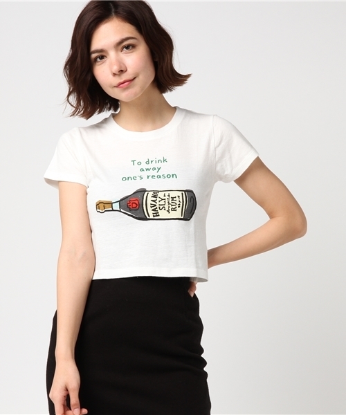 SLY（スライ）の「NAIJEL GRAPH RUM CROPPED T/SH（Tシャツ/カットソー・レディース・レッド/ブラック/ホワイト・2/1）」の10枚目の写真