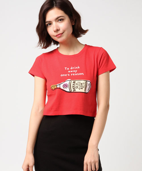 SLY（スライ）の「NAIJEL GRAPH RUM CROPPED T/SH（Tシャツ/カットソー・レディース・レッド/ブラック/ホワイト・2/1）」の12枚目の写真