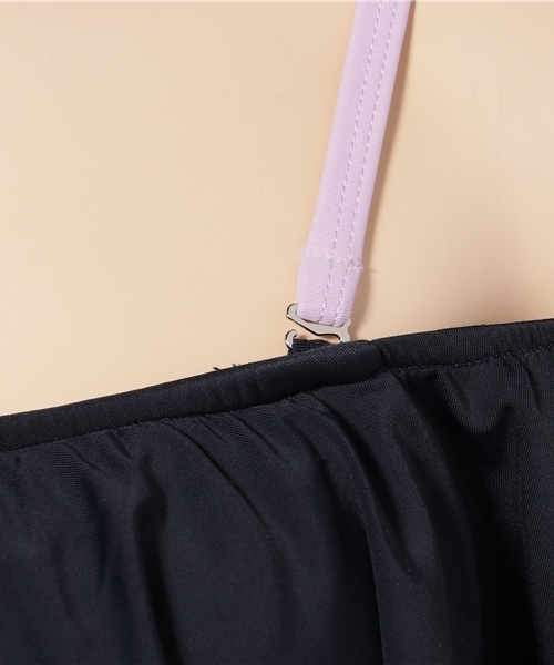 Casselini(キャセリーニ)の「casselini:ラッフルオフショルダースイムウェア(水着・レディース・オレンジ系その他/ネイビー・ONE SIZE)」の6枚目の写真