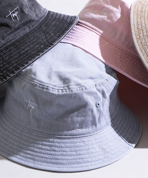 WEGO（ウィゴー）の「WEGO/ピグメントバケットハット（ハット・レディース・サックスブルー/ライトピンク/ブラック/ベージュ/ブルー/オレンジ・FREE）」の4枚目の写真