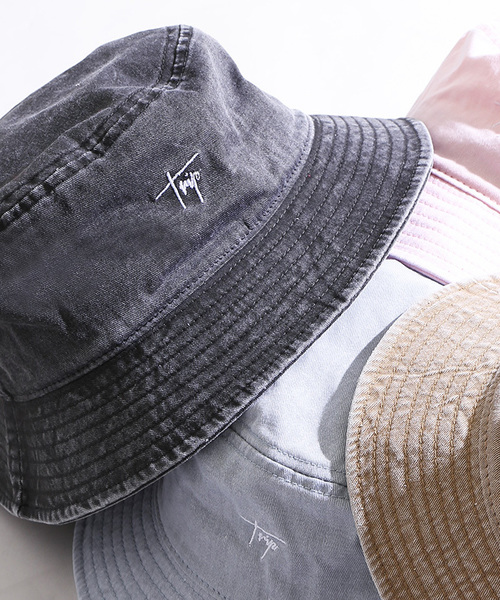 WEGO（ウィゴー）の「WEGO/ピグメントバケットハット（ハット・レディース・サックスブルー/ライトピンク/ブラック/ベージュ/ブルー/オレンジ・FREE）」の2枚目の写真