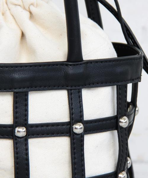 BEAUTY&YOUTH UNITED ARROWS（ビューティーアンドユースユナイテッドアローズ）の「BY∴ メッシュスタッズドローストトートバッグ ◆（トートバッグ・レディース・ブラック/ピンク・FREE）」の9枚目の写真