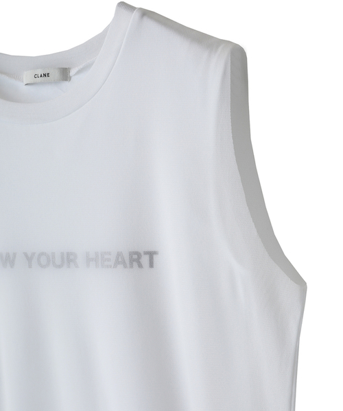 CLANE(クラネ)の「SEE THROUGH LAYER LOGO TOPS(Tシャツ/カットソー・レディース・ホワイト/ブラック・2/1)」の11枚目の写真