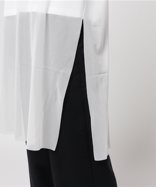 CLANE(クラネ)の「SEE THROUGH LAYER LOGO TOPS(Tシャツ/カットソー・レディース・ホワイト/ブラック・2/1)」の8枚目の写真