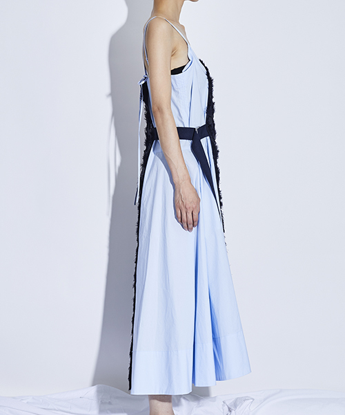 STUDIOUS（ステュディオス）の「カットジャカードアシンメトリーワンピース（ワンピース・レディース・ネイビー/オフホワイト・FREE）」の9枚目の写真