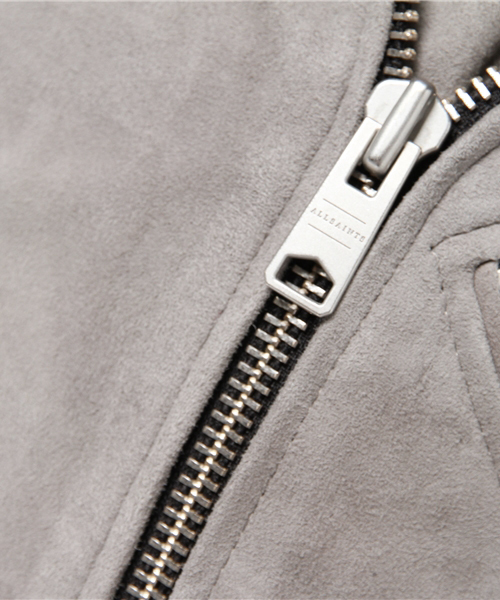 ALLSAINTS（オールセインツ）の「SUEDE COLE BIKER（ライダースジャケット・レディース・ダークグレー/ピンク・10/8/6/4/2）」の10枚目の写真