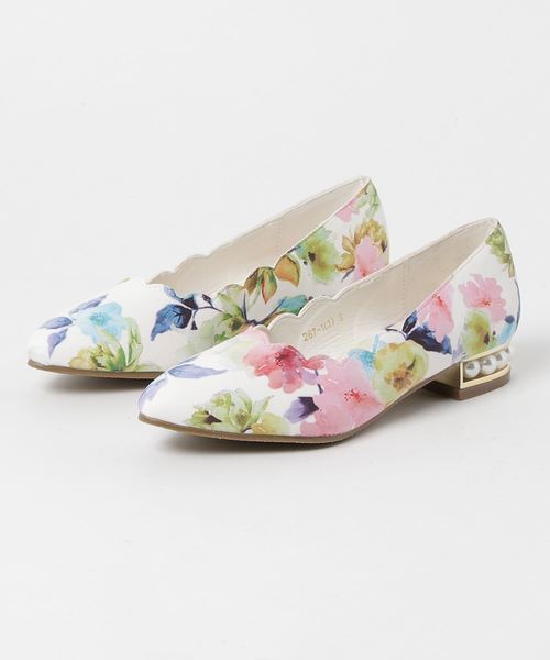 KOBE LETTUCE（コウベレタス）の「きらめくヒールで存在感をプラス！フラワーカットDesign☆パールヒールフラットパンプス/フラットシューズ/レディース靴[I1406]神戸レタス（パンプス・レディース・ベージュ/ワインレッド/ブラック/ネイビー/その他/ラベンダー・S/LL/M/L）」の12枚目の写真