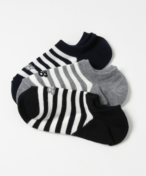 NEW BALANCE（ニューバランス）の「スニーカーレングス　3Pソックス（ソックス/靴下・メンズ・ホワイト/ブラック/その他1/グレー・LARGE/MEDIUM/X-LARGE）」の4枚目の写真