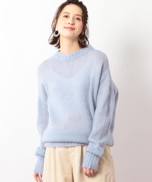 green label relaxing（グリーンレーベルリラクシング）の「■■■CF モヘヤブレンド BIG ニット ◆（ニット/セーター・レディース・ブラウン/ライトブルー/オフホワイト・FREE）」の3枚目の写真