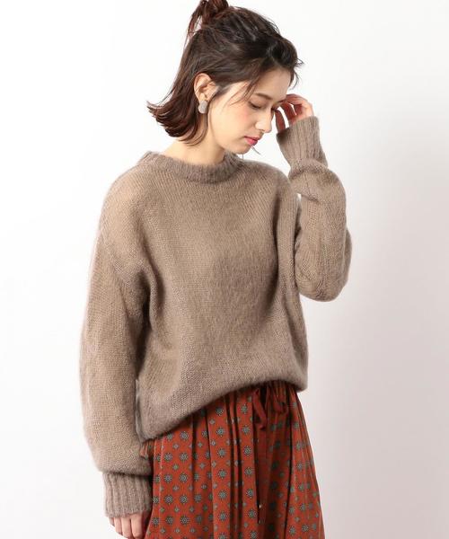green label relaxing（グリーンレーベルリラクシング）の「■■■CF モヘヤブレンド BIG ニット ◆（ニット/セーター・レディース・ブラウン/ライトブルー/オフホワイト・FREE）」の21枚目の写真