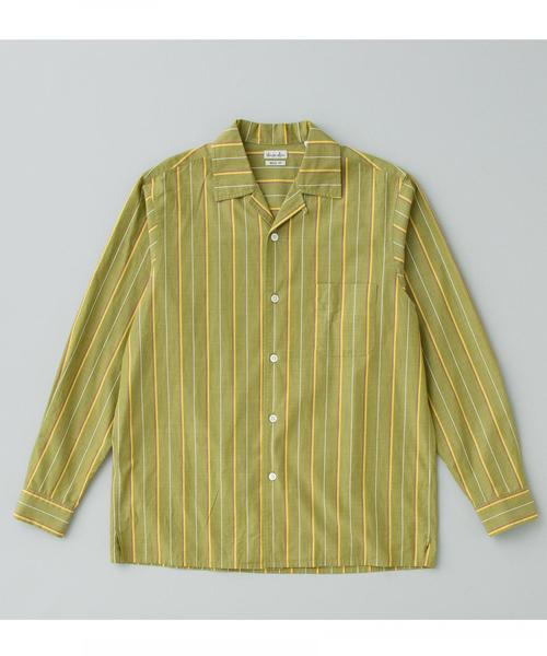 Steven Alan CRAPE STRIPE SHIRT シャツ　イエロー Steven Alan＞CRAPE STRIPE SHIRT / FREE - メルカリ