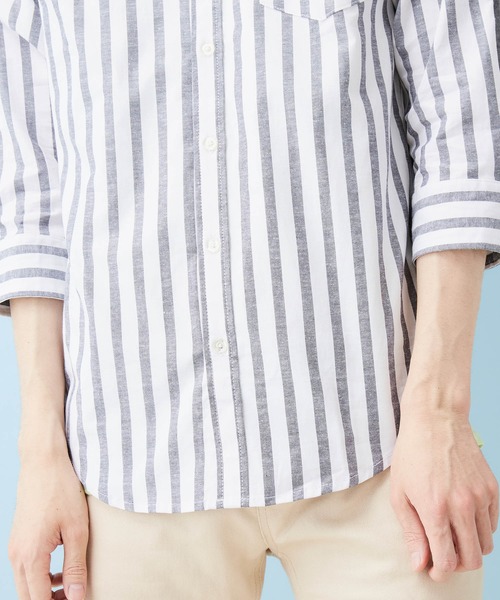 24SS 02242-0079 リネンチェック七分袖シャツ 24SS 02242-0079 リネンチェック七分袖シャツ