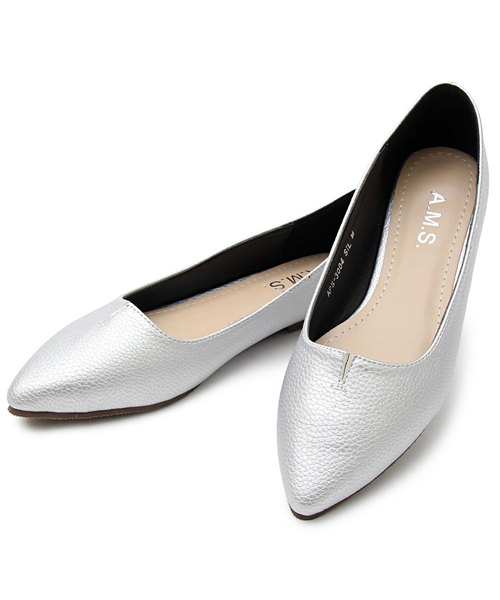 A.M.S.（エーエムエス）の「【A.M.S./エーエムエス】 ポインテッドトゥ フラットパンプス  / フラットシューズ（パンプス・レディース・ブラック/ベージュ/シルバー/ブラック系その他/シルバー系その他・SS/S/M/L/XL）」の19枚目の写真