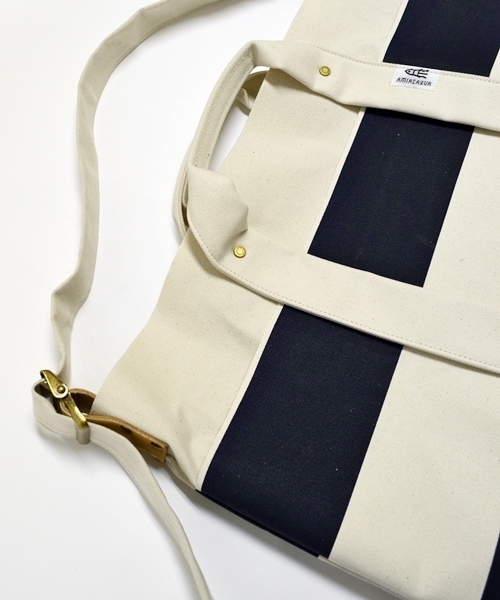 SHIPS（シップス）の「AMIACALVA for SHIPS: ボーダー キャンバス/トートバッグ■（トートバッグ・メンズ・ブルー系その他/レッド系その他/イエロー系その他・ONE SIZE）」の20枚目の写真