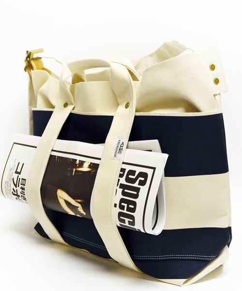 SHIPS（シップス）の「AMIACALVA for SHIPS: ボーダー キャンバス/トートバッグ■（トートバッグ・メンズ・ブルー系その他/レッド系その他/イエロー系その他・ONE SIZE）」の21枚目の写真