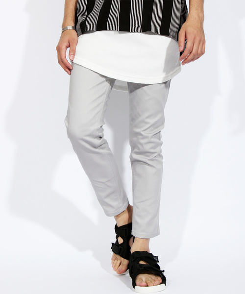 8(eight)(エイト)の「ストレッチアンクル丈スキニーパンツ(チノパンツ・メンズ・ホワイト/ブラック/グレー/チャコールグレー/グレー系その他/グレー系その他2/ワイン/ベージュ/カーキ/ネイビー・MEDIUM/LARGE/X-LARGE)」の1枚目の写真