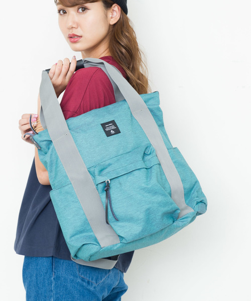 and mikka(アンドミカ)の「【WEB限定】and mikka / 軽量 2wayトート&リュック マザーズリュック(バックパック/リュック・レディース・ブラック/グレー/グリーン/ネイビー/イエロー/ピンク/カーキ・FREE)」の5枚目の写真