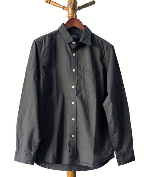 AVIREX(アヴィレックス)の「【直営店限定】AVIREX/アヴィレックス/ 長袖 プレーンシャツ/ DS LS PLAIN SHIRT(シャツ/ブラウス)」|チャコール