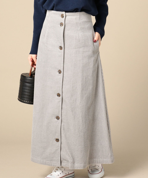Doux archives（ドゥアルシーヴ）の「6Wコーデュロイフロントボタンスカート（スカート・レディース・グレー/ベージュ/オフホワイト・SMALL/MEDIUM）」の17枚目の写真