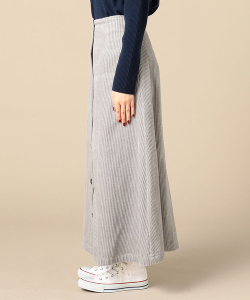 Doux archives（ドゥアルシーヴ）の「6Wコーデュロイフロントボタンスカート（スカート・レディース・グレー/ベージュ/オフホワイト・SMALL/MEDIUM）」の9枚目の写真
