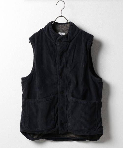 SAVE KHAKI UNITED（セーブカーキユナイテッド）の「SKU CORDUROY AND BERBER VEST #（ブルゾン・メンズ・オリーブ/ブラック系その他/ダークブルー・SMALL/MEDIUM/LARGE）」の2枚目の写真