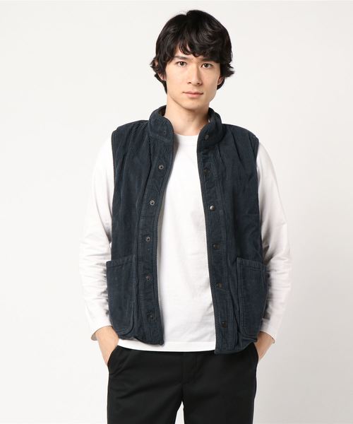 SAVE KHAKI UNITED（セーブカーキユナイテッド）の「SKU CORDUROY AND BERBER VEST #（ブルゾン・メンズ・オリーブ/ブラック系その他/ダークブルー・SMALL/MEDIUM/LARGE）」の4枚目の写真