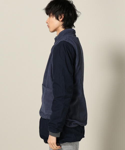 SAVE KHAKI UNITED（セーブカーキユナイテッド）の「SKU CORDUROY AND BERBER VEST #（ブルゾン・メンズ・オリーブ/ブラック系その他/ダークブルー・SMALL/MEDIUM/LARGE）」の8枚目の写真