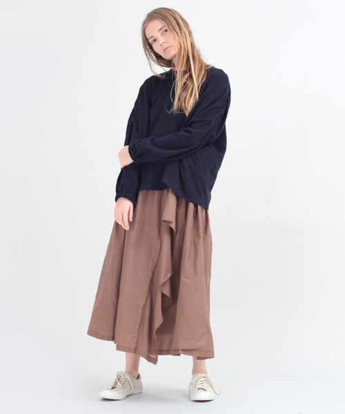 RNA-N（アールエヌエーエヌ）の「M1228 ショルダーギャザープルオーバー（Tシャツ/カットソー・レディース・ネイビー/オフホワイト/ミント・MEDIUM）」の11枚目の写真