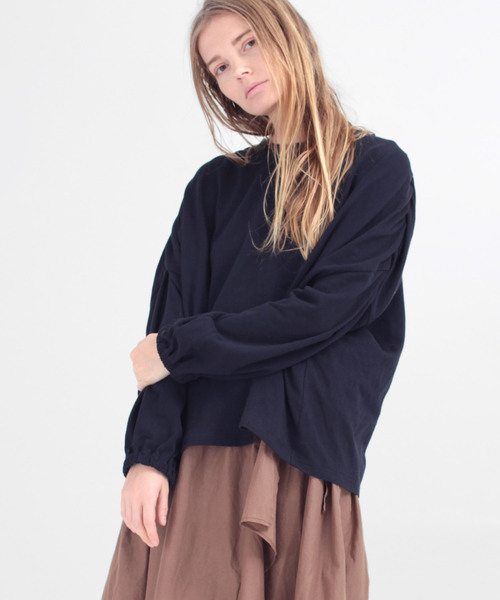 RNA-N（アールエヌエーエヌ）の「M1228 ショルダーギャザープルオーバー（Tシャツ/カットソー・レディース・ネイビー/オフホワイト/ミント・MEDIUM）」の22枚目の写真