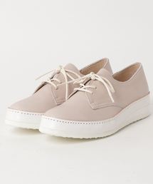 厚底レザーレースアップシューズ