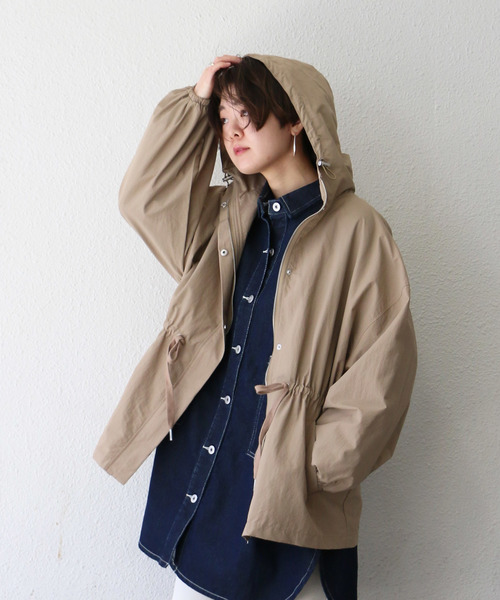 notch.（ノッチ）の「オーバーシルエットマウンテンパーカー（マウンテンパーカー・レディース・ベージュ/オリーブ/ネイビー/ライトベージュ・M）」の11枚目の写真