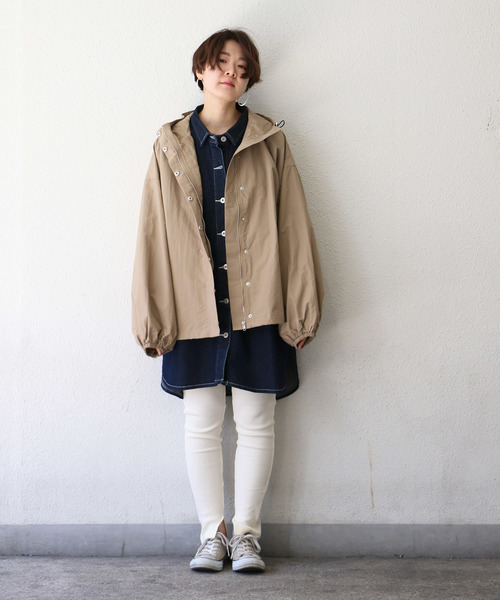 notch.（ノッチ）の「オーバーシルエットマウンテンパーカー（マウンテンパーカー・レディース・ベージュ/オリーブ/ネイビー/ライトベージュ・M）」の20枚目の写真